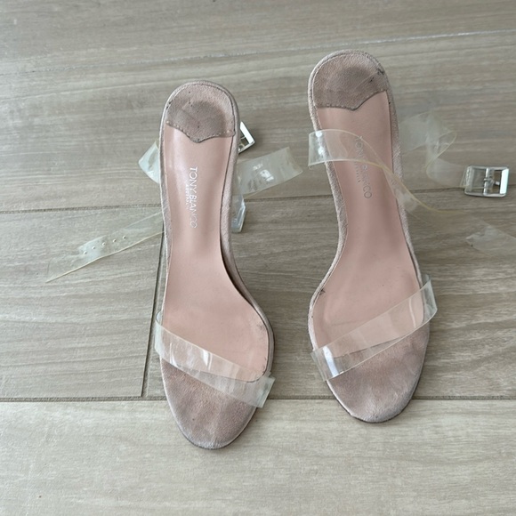 Tony Bianco, Kiki Clear Vinylite/Skin Capretto Heels - Picture 2 of 4
